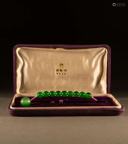 Republic of China - Jade jewelry set