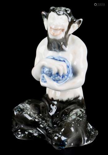 Rosenthal - Faun mit Trauben Ferdinand Liebermann, porcelain...