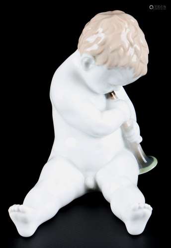 Rosenthal - Putto mit Flöte Edmund Otto, porcelain figure,