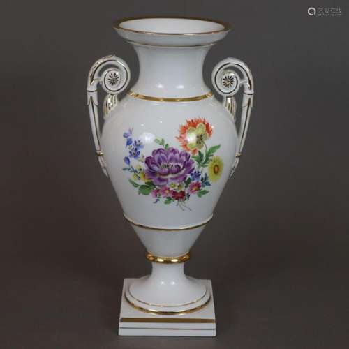 Volutenhenkel-Vase - Meissen, Empireform, Porzella…