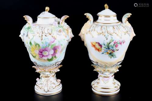 KPM Berlin 2 Potpourri Vasen, decorative vases,