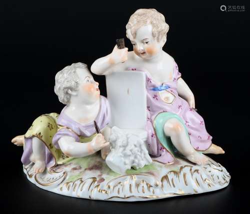 KPM Berlin Allegorie der Baukunst, porcelain allegory,