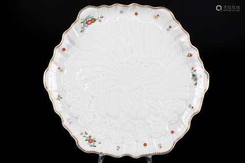 Meissen Schwanendessin Indische Blumenzweige Prunkplatte 1. ...