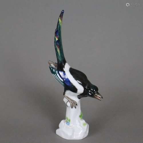 Vogelfigur "Elster" - Meissen, 20.Jh., Entwurf: Jo...