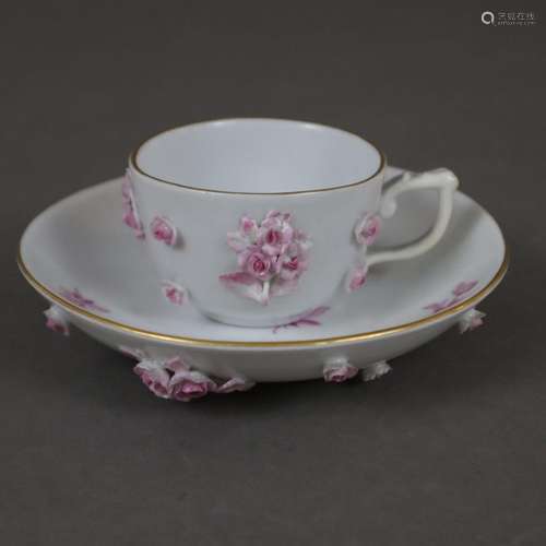 Puppentasse mit Untertasse - Meissen - Knaufzeit (…