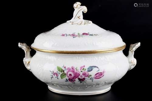 Meissen Blumenbukett alte Manier großer Deckelterrine, large...