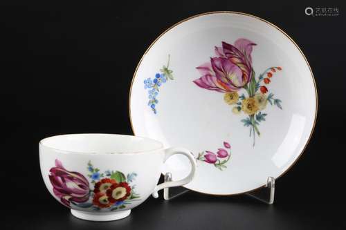 Meissen Marcolini Blumenbukett Tasse, porcelain cup,