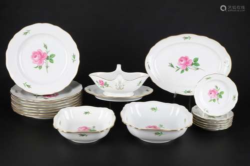 Meissen Rote Rose Speiseservice, dinner service red rose,