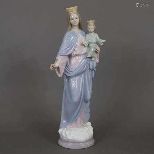 Porzellanfigur "Madonna mit Kind" - Nao/Lladro, Sp...