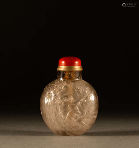Qing Dynasty - Crystal snuff bottle