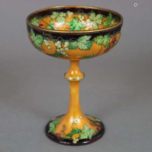 Jugendstil-Fußschale - Limoges um 1900, Jules Sarl…