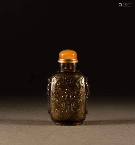 Qing Dynasty - Camellia snuff bottle