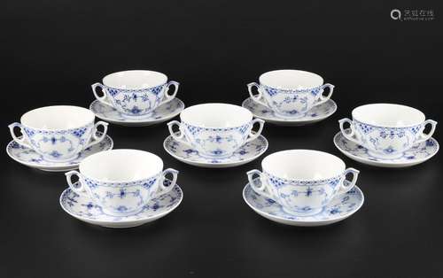 Royal Copenhagen Musselmalet 7 Suppentassen, soup cups,