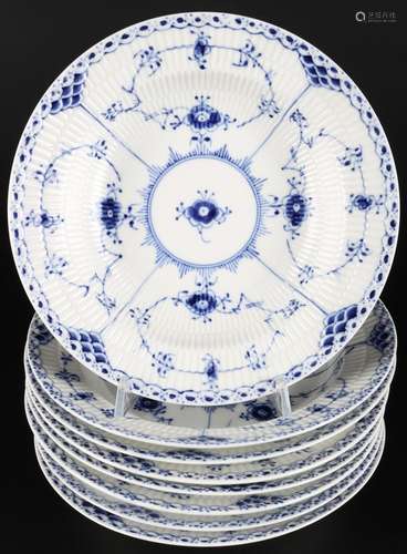 Royal Copenhagen Musselmalet 8 Suppenteller, soup plates,