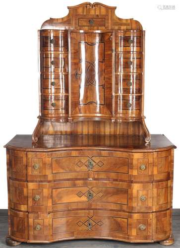 Barock 18. Jahrhundert Aufsatzschrank, baroque hutch cabinet...