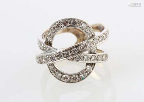 750 Gold Brillantring, 18k gold diamond ring,