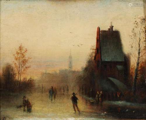 Adolf Stademann (1824-1895) belebter Wintertag, animus winte...