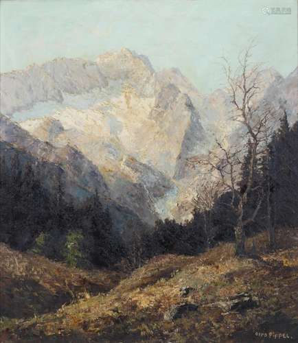 Otto Pippel (1878-1960) Frühling an der Zugspitze, spring at...