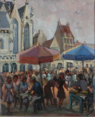 Gilbert-Henri-Louis Sailly (1916-1997) Stadtfest, city festi...