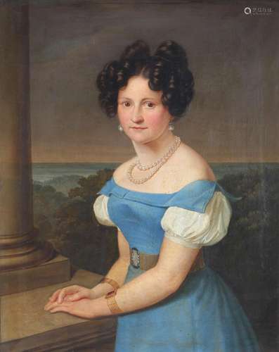 19. Jahrhundert Biedermeier Portrait einer jungen Frau, fema...