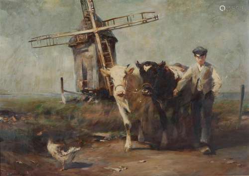 Hermann Schmidtmann (1869-1936) An der alten Mühle - Hirte m...