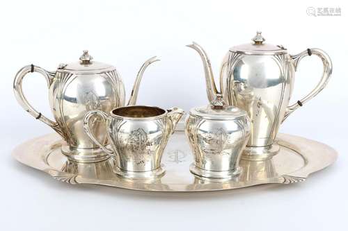 925 Silber Tee- und Kaffeeservice, sterling silver coffee te...