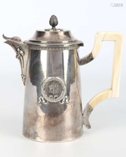 950 Silber Kaffeekanne Frankreich, french silver coffeepot w...