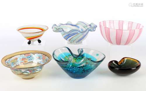 Konvolut Studiogläser, artists glass bowls,