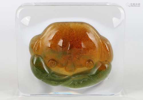 Daum France Pate de Verre Krabbe - Briefbeschwerer, french g...