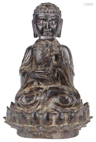 China 17. Jahrhundert Bronze Buddha Shakyamuni, chinese bron...