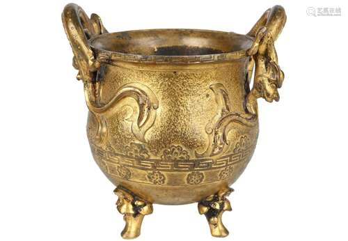 China um 1900 Bronze Weihrauchbrenner, chinese bronze censer...