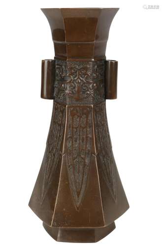 Japan hexagonale Bronze Vase Meiji-Period (1868 - 1912), jap...