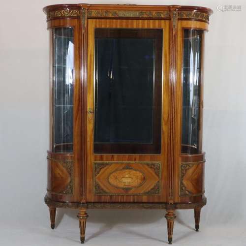 Vitrinenschrank im Louis XVI-Stil - Rosenholz, dre…