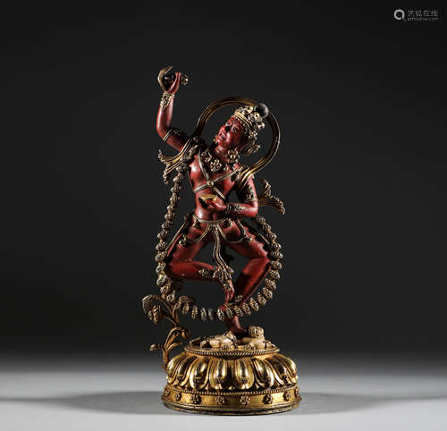 Ming Dynasty, Tibet, bronze gilding, Vajra mother statue