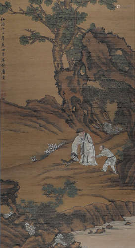 Chinese calligraphy and painting, Tang Yin, silk scroll