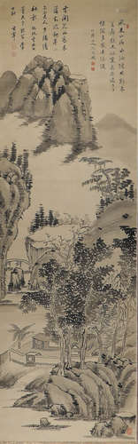 Chinese calligraphy and painting, Dong Qichang, silk scroll