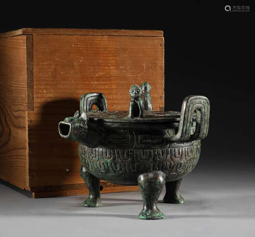 Han Dynasty, bronze tripod pot