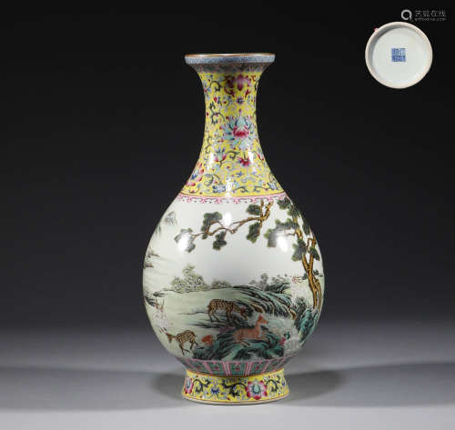 Enamel colored clean bottles in the Qing Dynasty