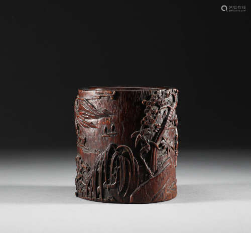 In Qing Dynasty, aloes wood pen holder