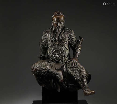 Qing Dynasty, bronze statue of Guan Gong