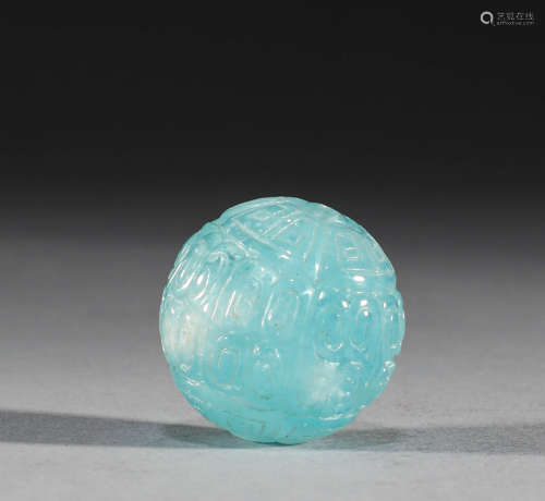Aquamarine beads in Qing Dynasty