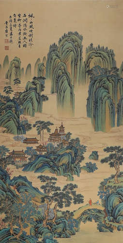 Chinese calligraphy and painting, Tang Yin, silk scroll