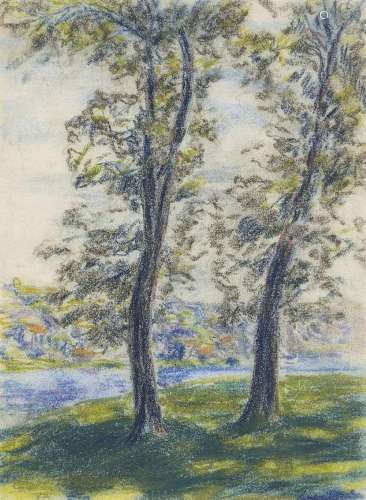 Armand Guillaumin, French 1841-1927- Paysage, 1917; pastel, ...