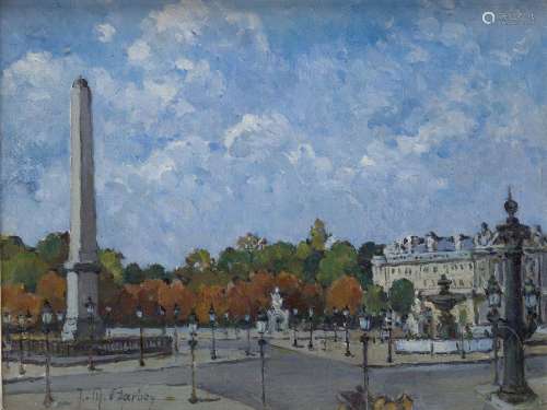 Jeanne-Marie Barbey, French 1882-1960- Place de la Concorde ...