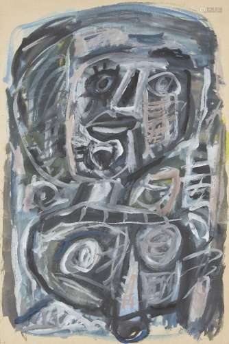 Tony Tuckson, Australian 1921-1973- Untitled, abstract face;...