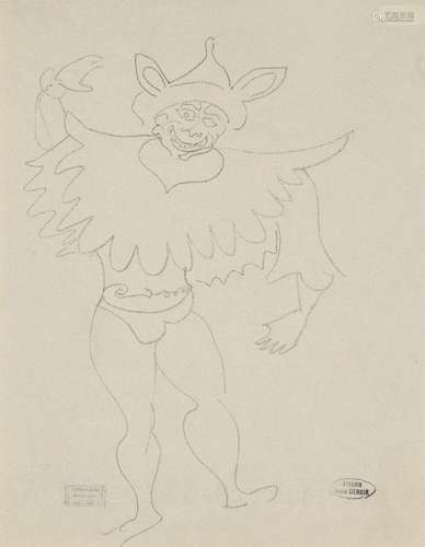 André Derain, French 1880-1954- Jester; pencil, signed with ...