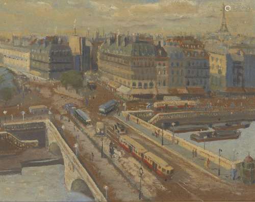 Mary Drake Coles, American 1903-1998- Le Pont St Michel Pari...