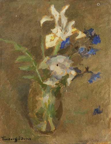 Ilse Tesdorpf-Edens, German 1892-1966- Flowers in a vase; oi...
