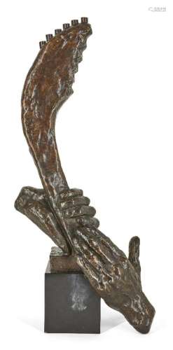 Fredda Brilliant, Polish 1903-1999- The Last Outcry; bronze,...