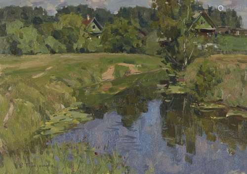 Borisenkov Vasily Pavlovich, Russian b.1924- By the River, 1...